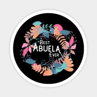 Hispanic Grandmother Abuela with Tropical Flower Magnet